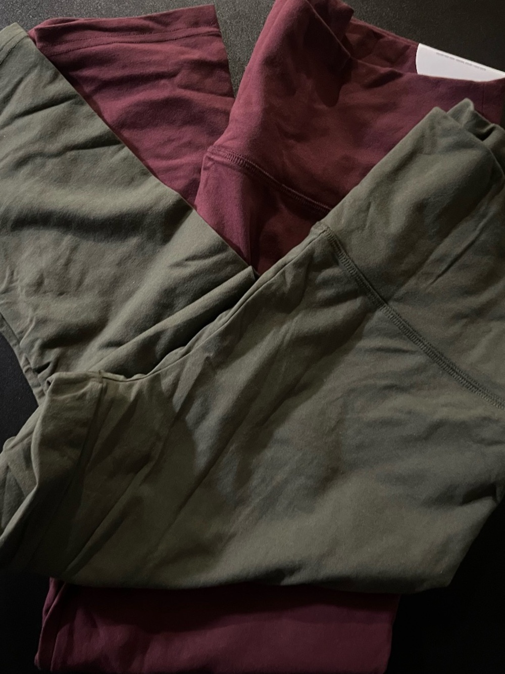 OFFLINE By Aerie OG Cotton High Rise Leggings XL NWT Green Burgundy Lot 2